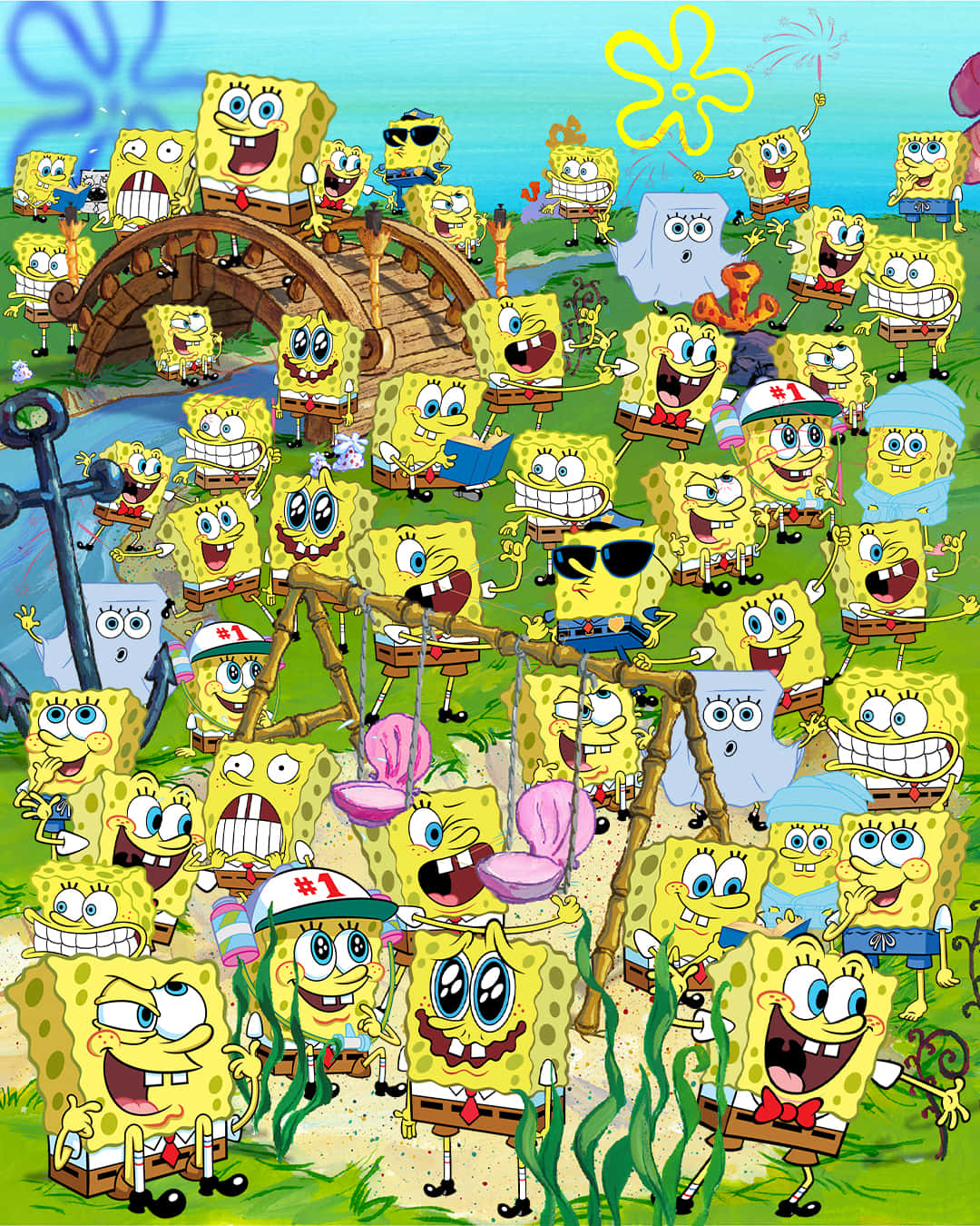 Different Faces Of SpongeBob Picture