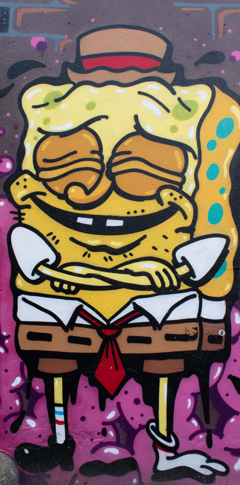 Spongebobsquarepants Fan Art-bild Som Dator- Eller Mobilbakgrund.