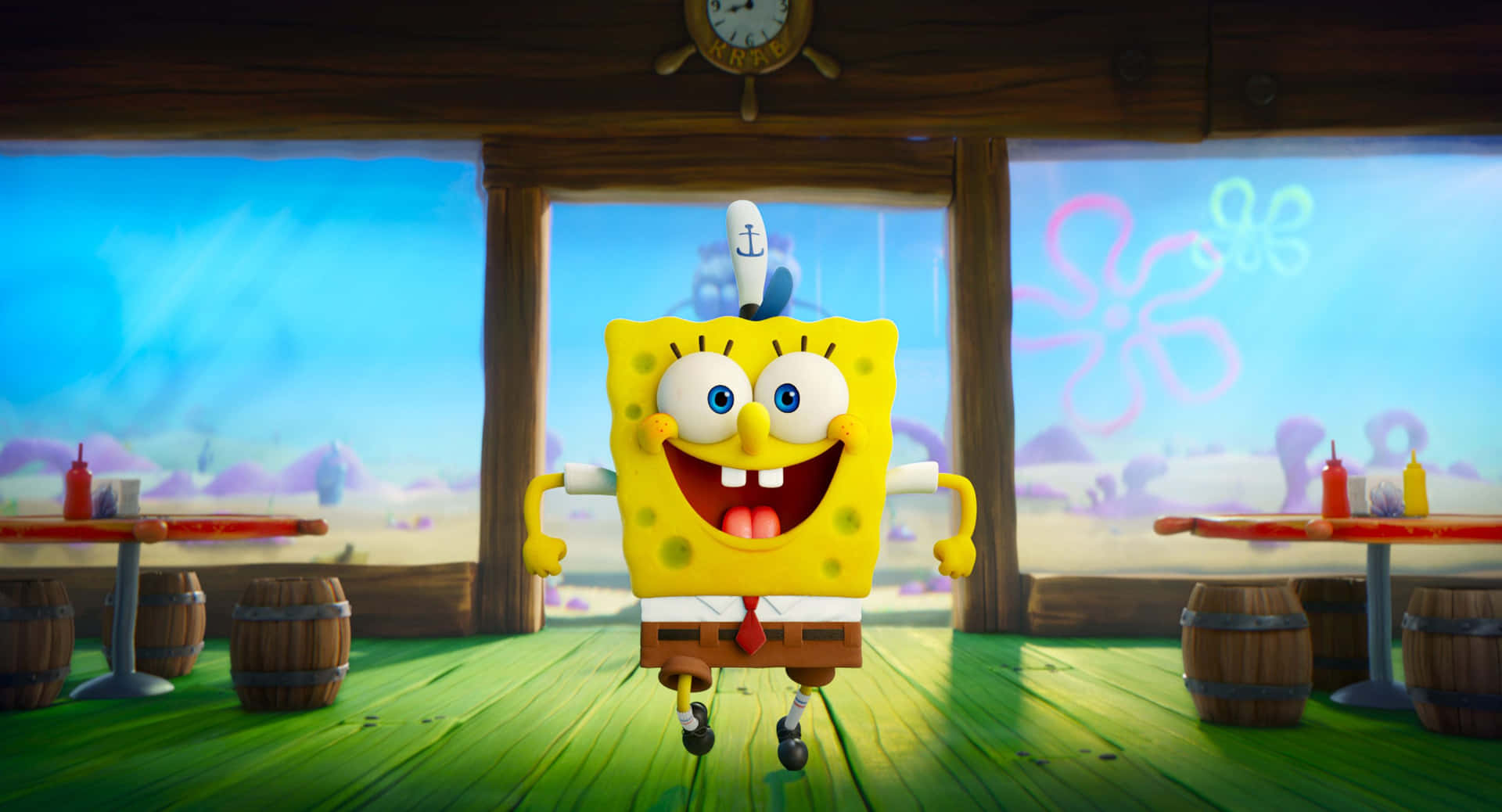 Immaginein 3d Di Spongebob Squarepants Al Lavoro