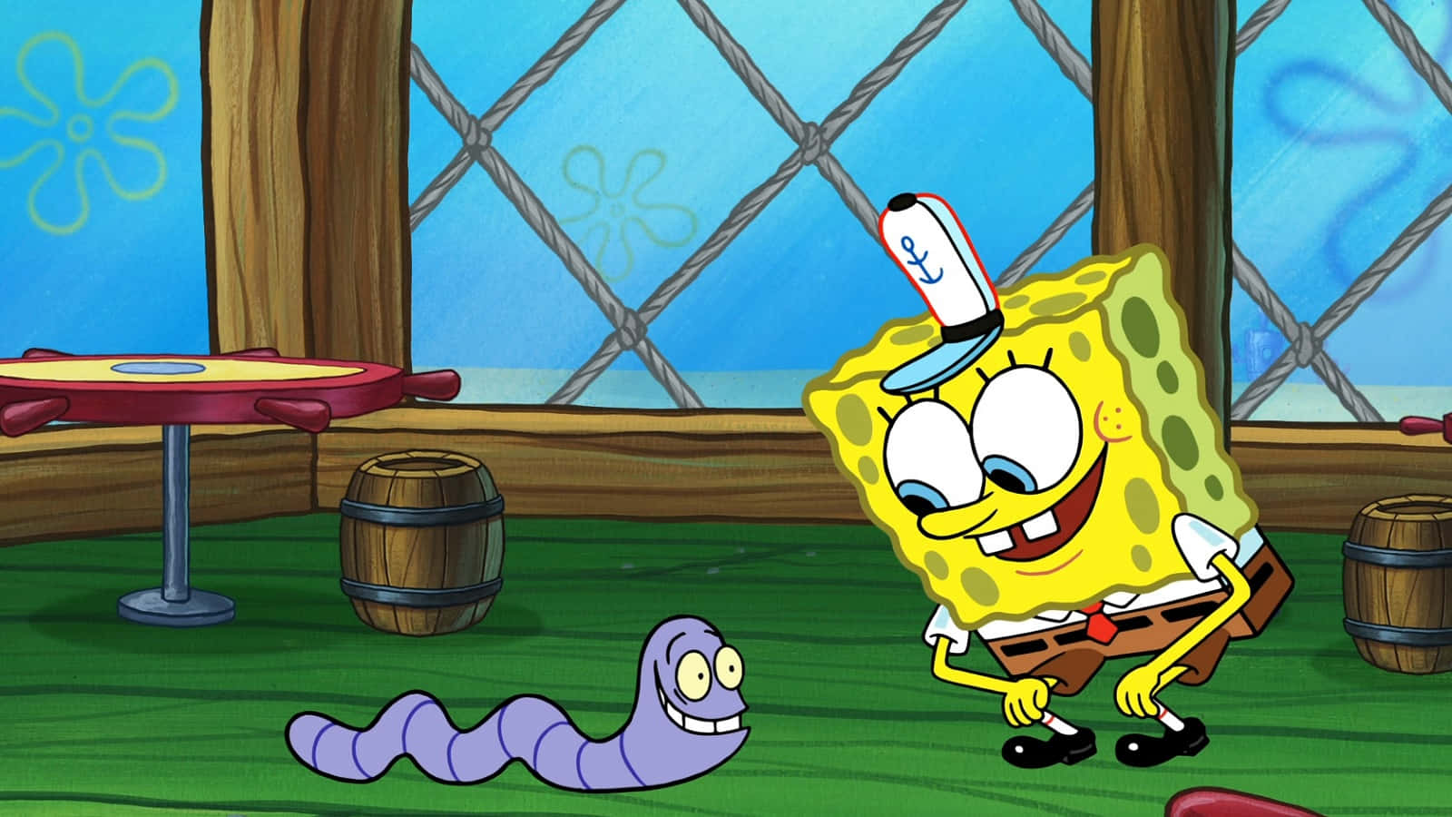 SpongeBob SquarePants With A Pet Worm Picture