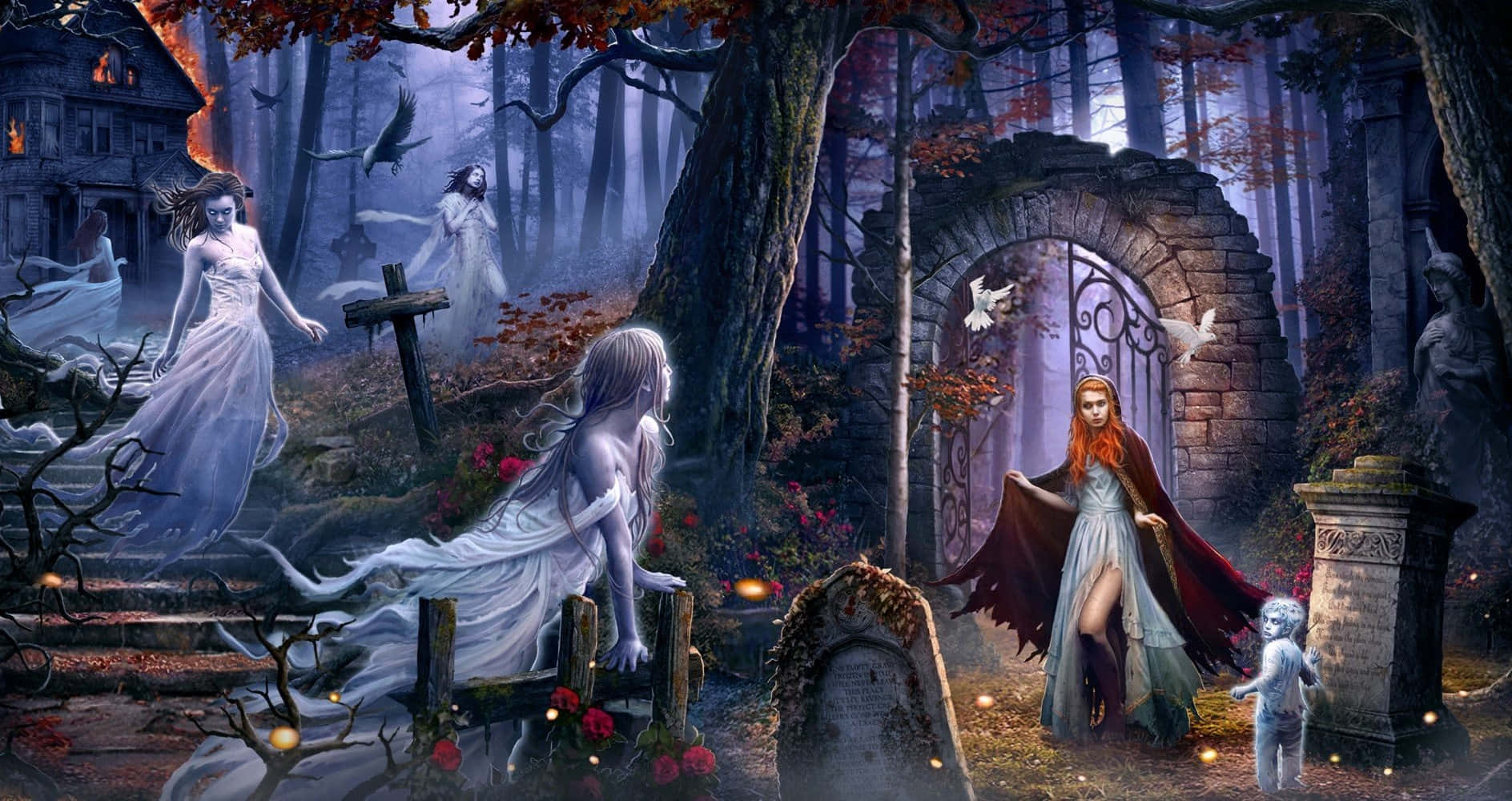 "Terrifyingly Beautiful Spooky Art" Wallpaper