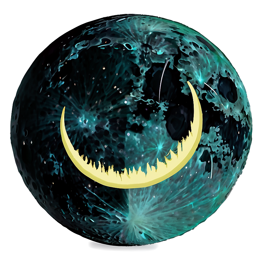 Spooky Black Moon Png 06252024 PNG