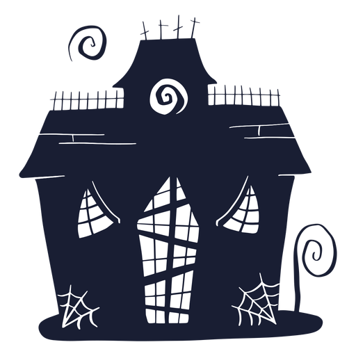 Spooky Cartoon House Vector PNG