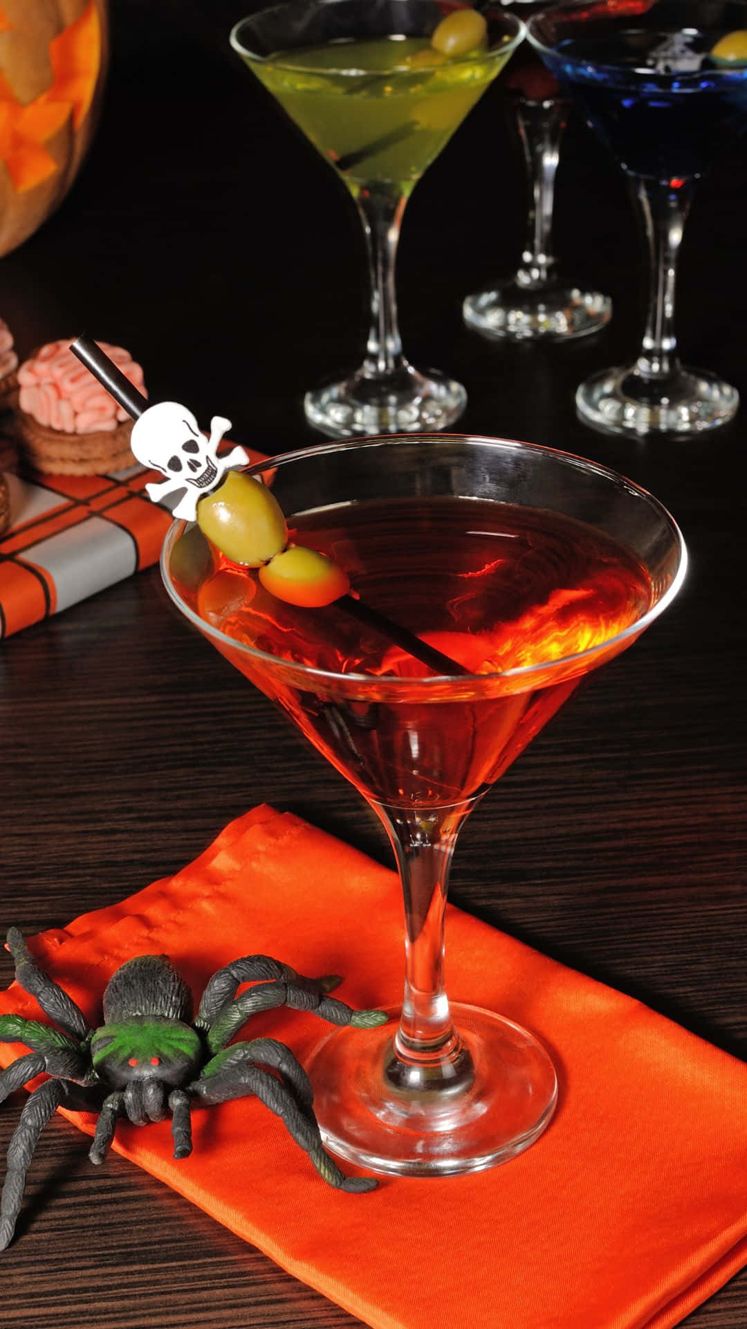 Who said cocktails couldn't be spooky? Wallpaper
