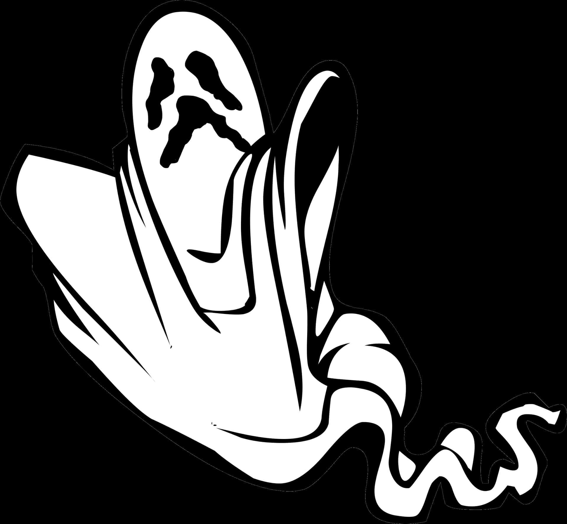Spooky Ghost Graphic PNG