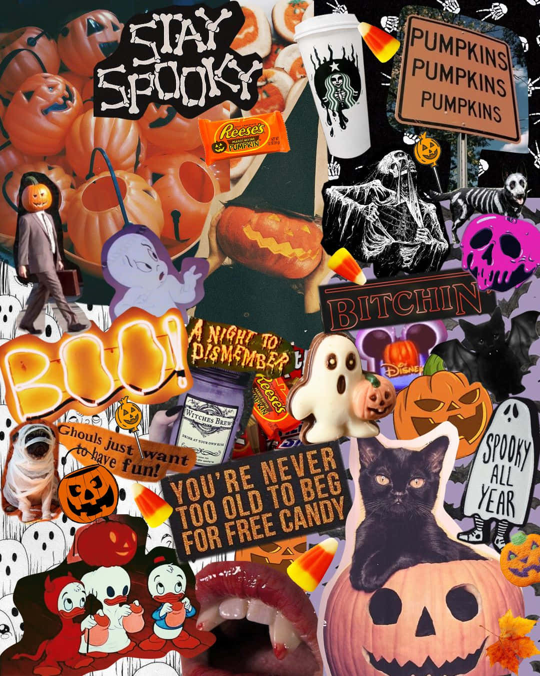 !Få skræmmende i år til Halloween med kreative kostumer og dekorationer! Wallpaper