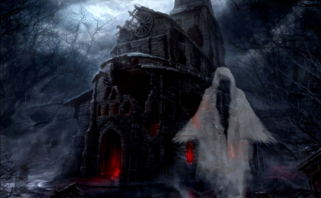 Spöklikaskrämmor På En Mörk Halloweenkväll