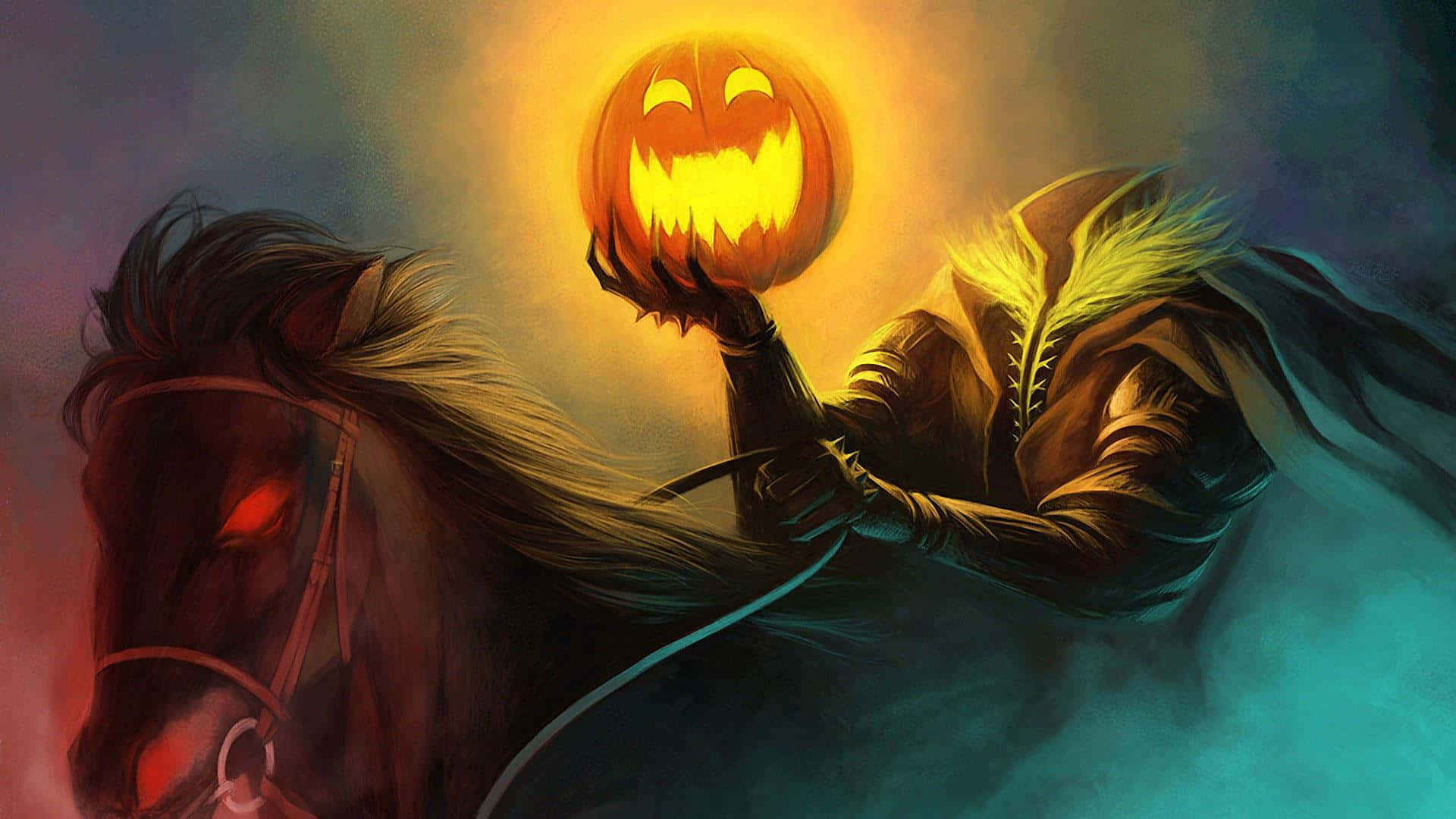 Trick-or-Treaters enjoying a spooky Halloween night