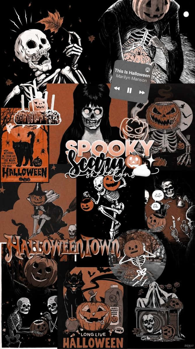 Spooky Halloween Collage Wallpaper