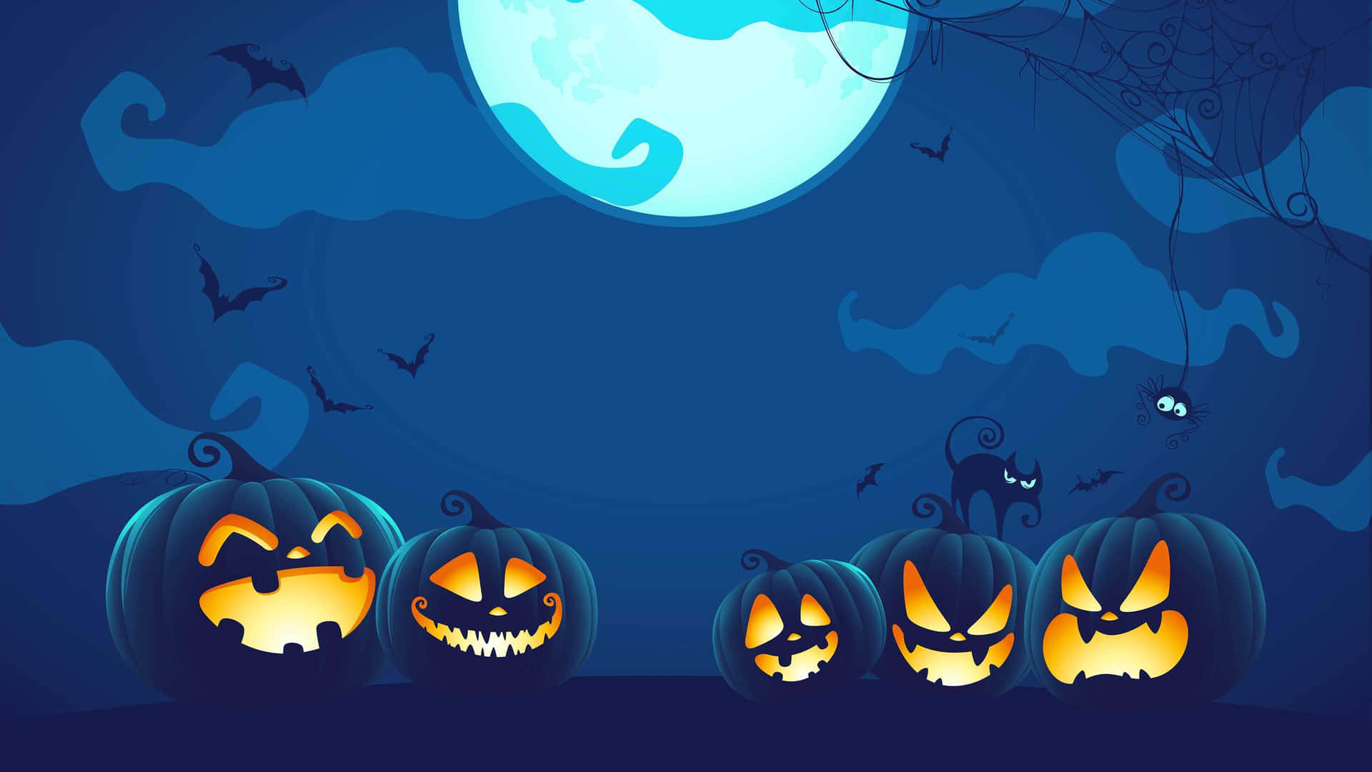Spooky Halloween Pumpkins Wallpaper