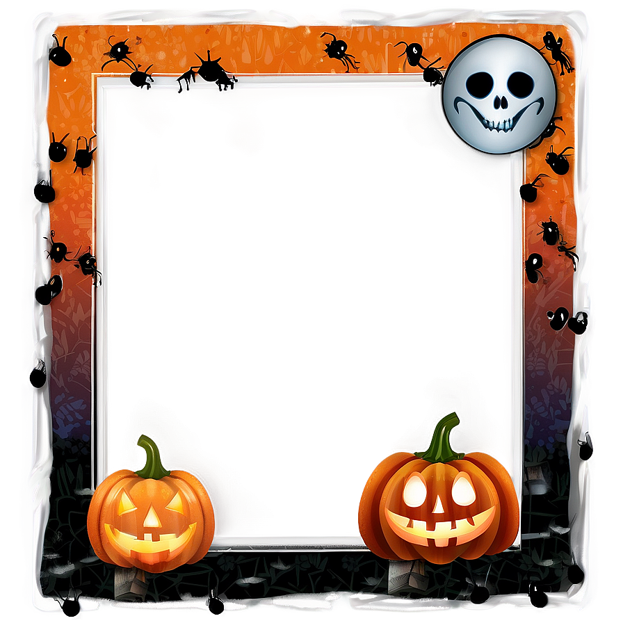 Spooky Halloween Frame Png Mru41 PNG