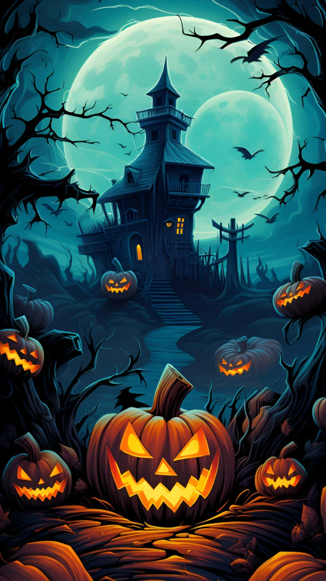 Spooky Halloween Night Lockscreen Wallpaper
