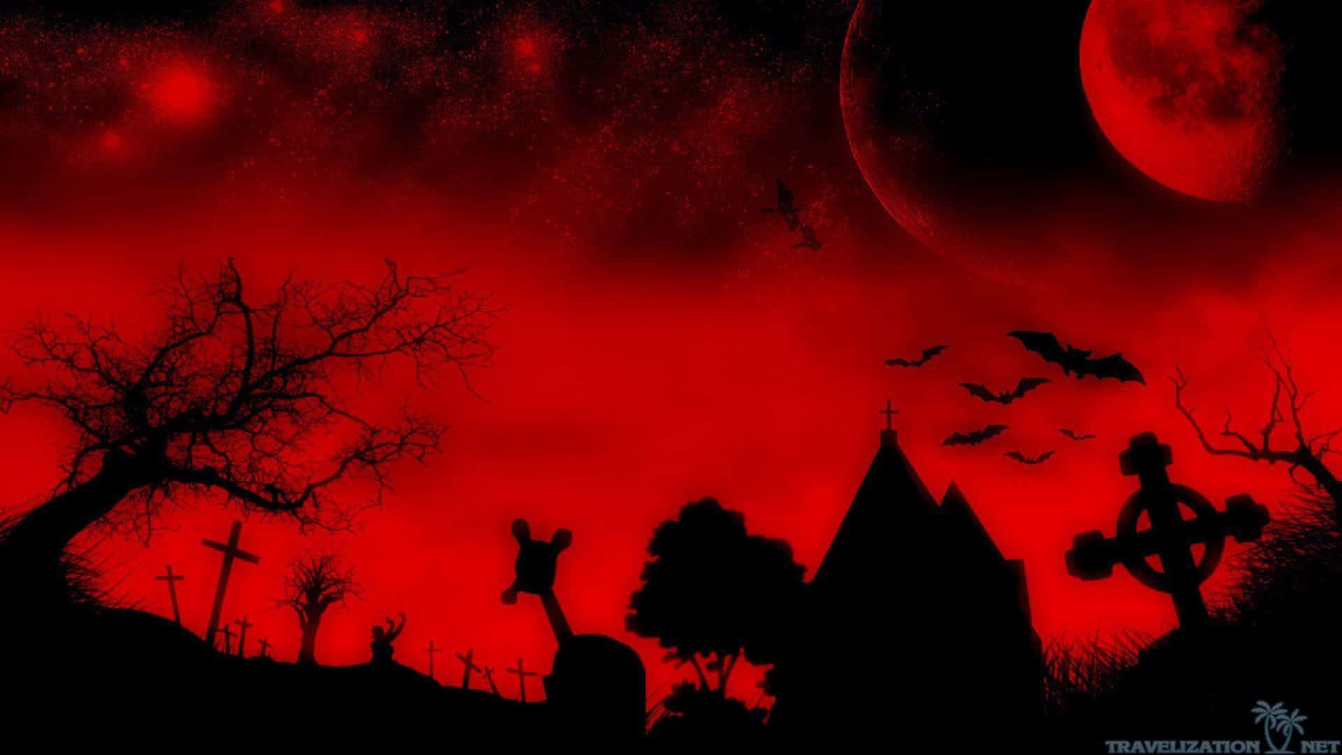 Enskräckinjagande Natt Av Spöken Och Spänning På Halloween