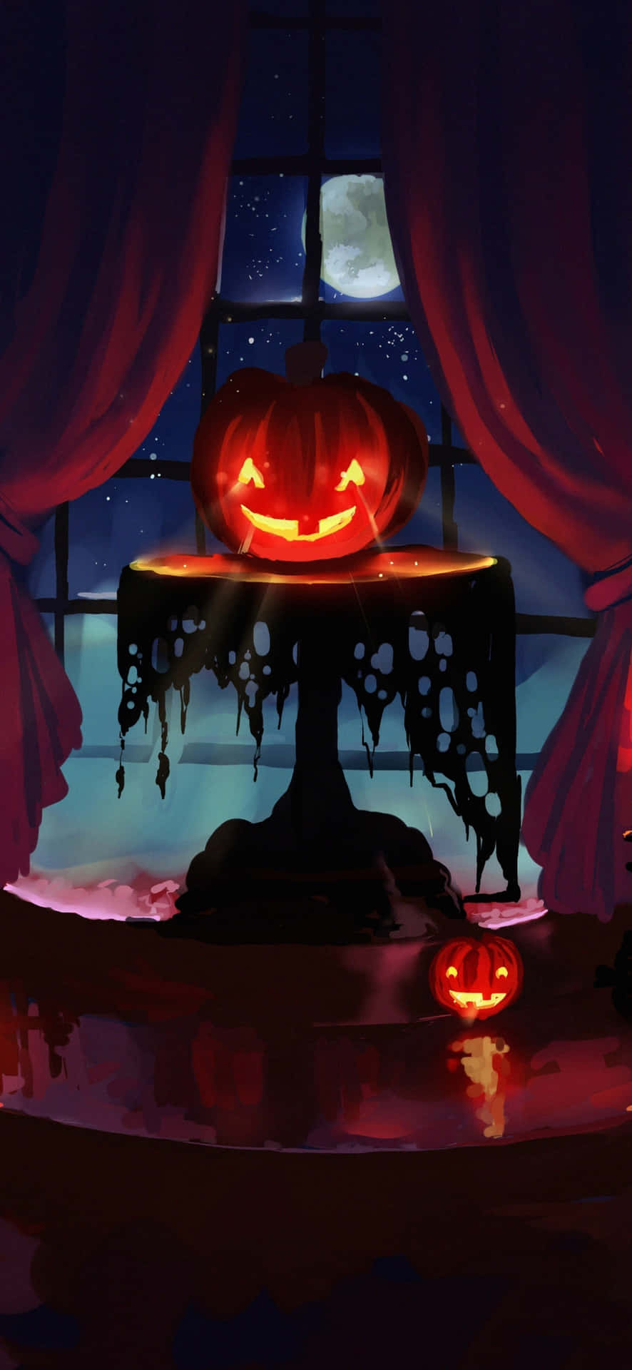 Spooky Halloween Pumpkin Night Wallpaper