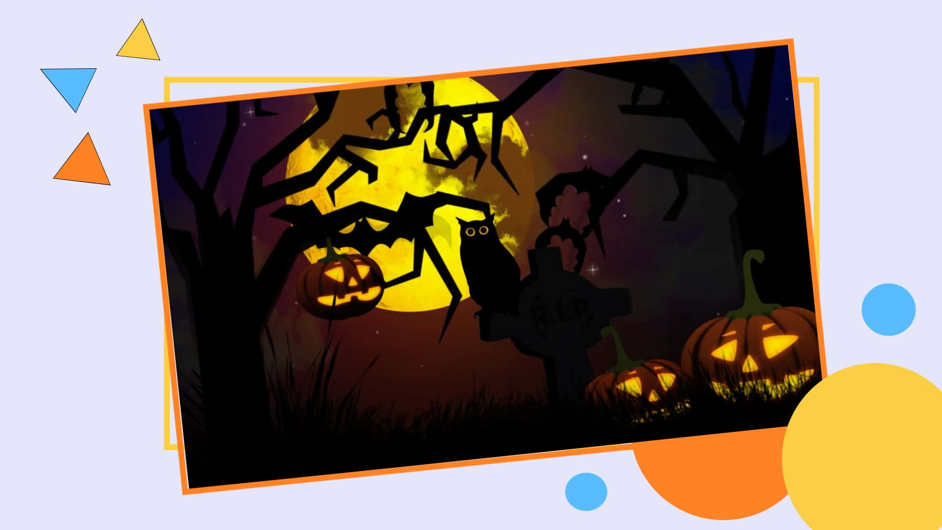 Spooky Halloween Zoom Party Wallpaper