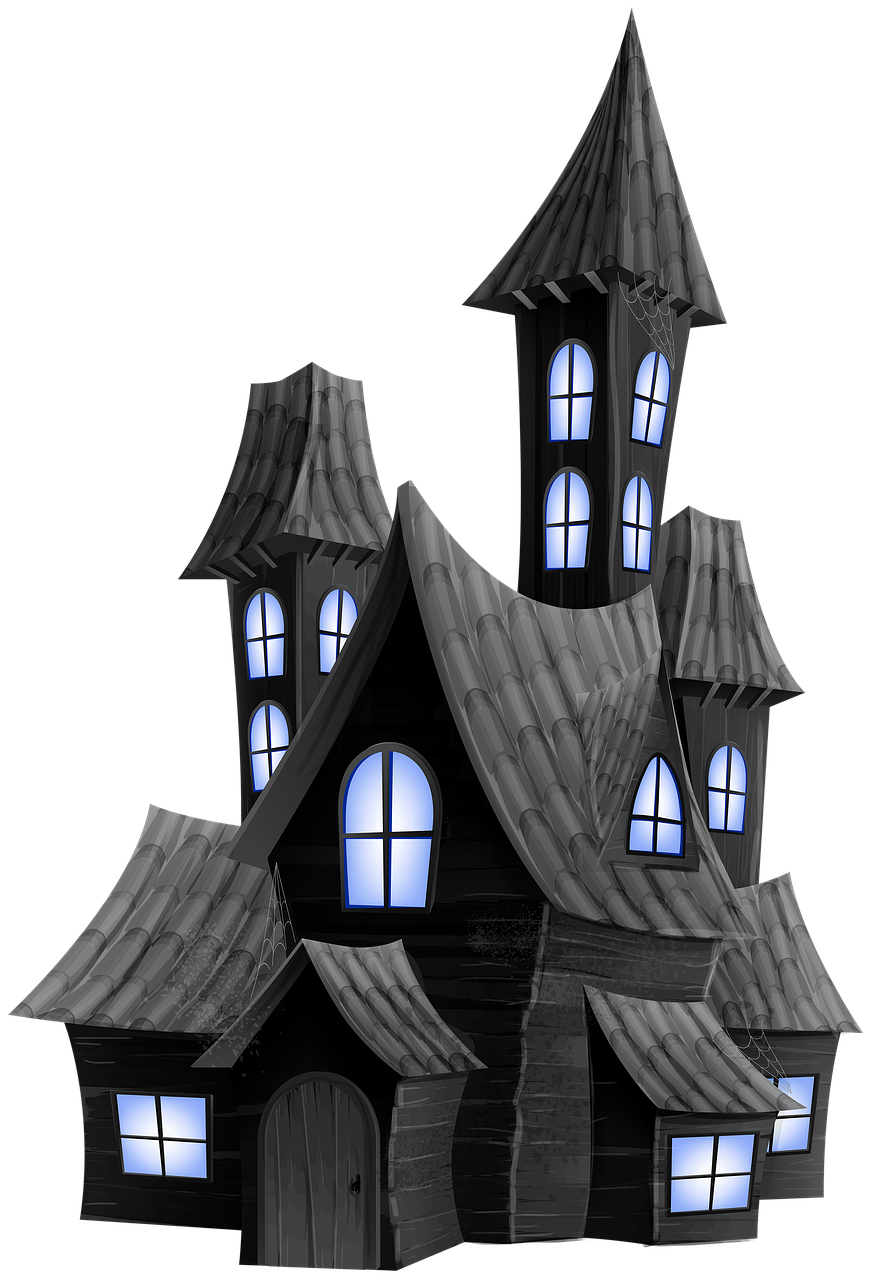 Spooky Haunted House Illustration PNG