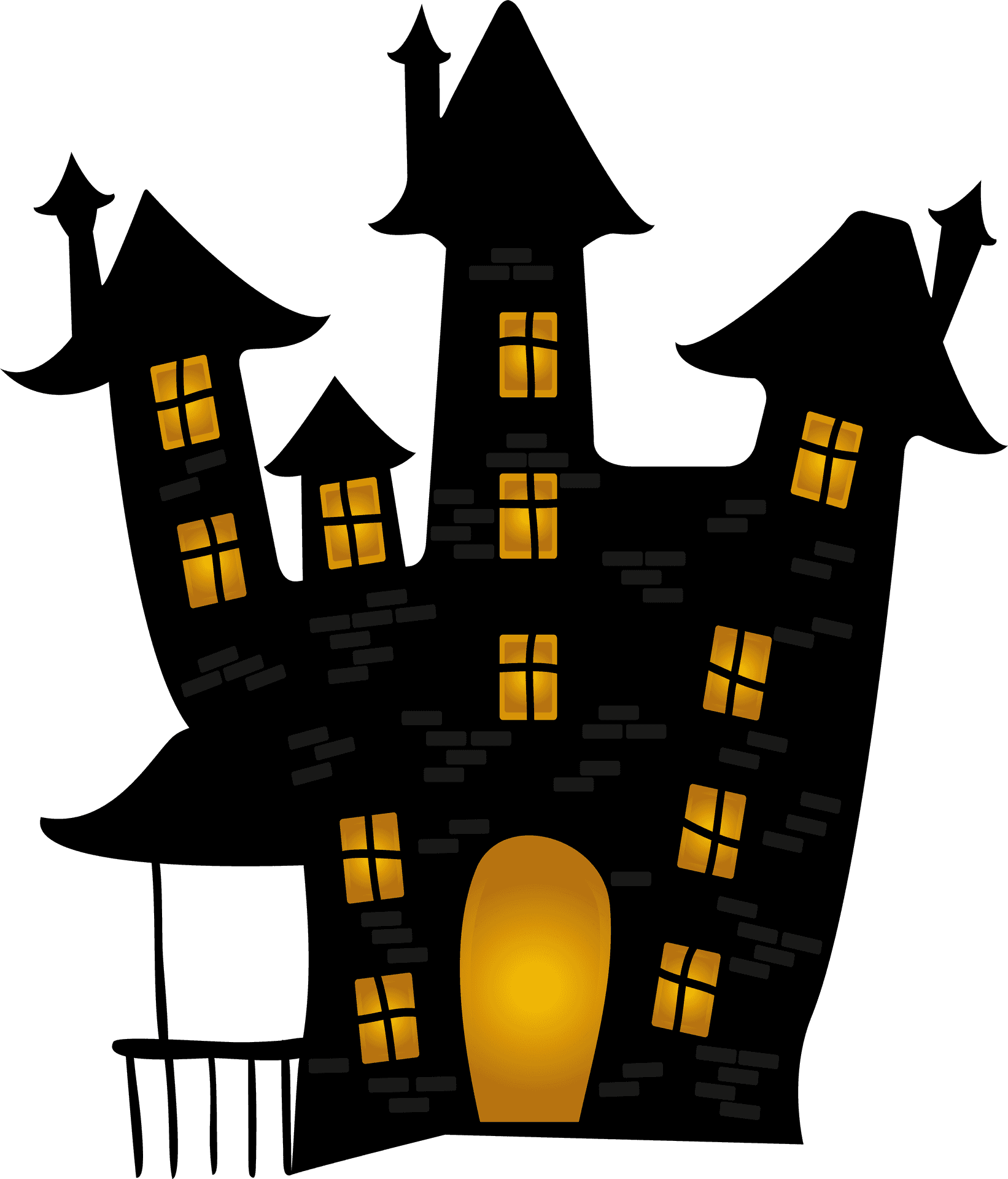 Spooky Haunted House Illustration PNG