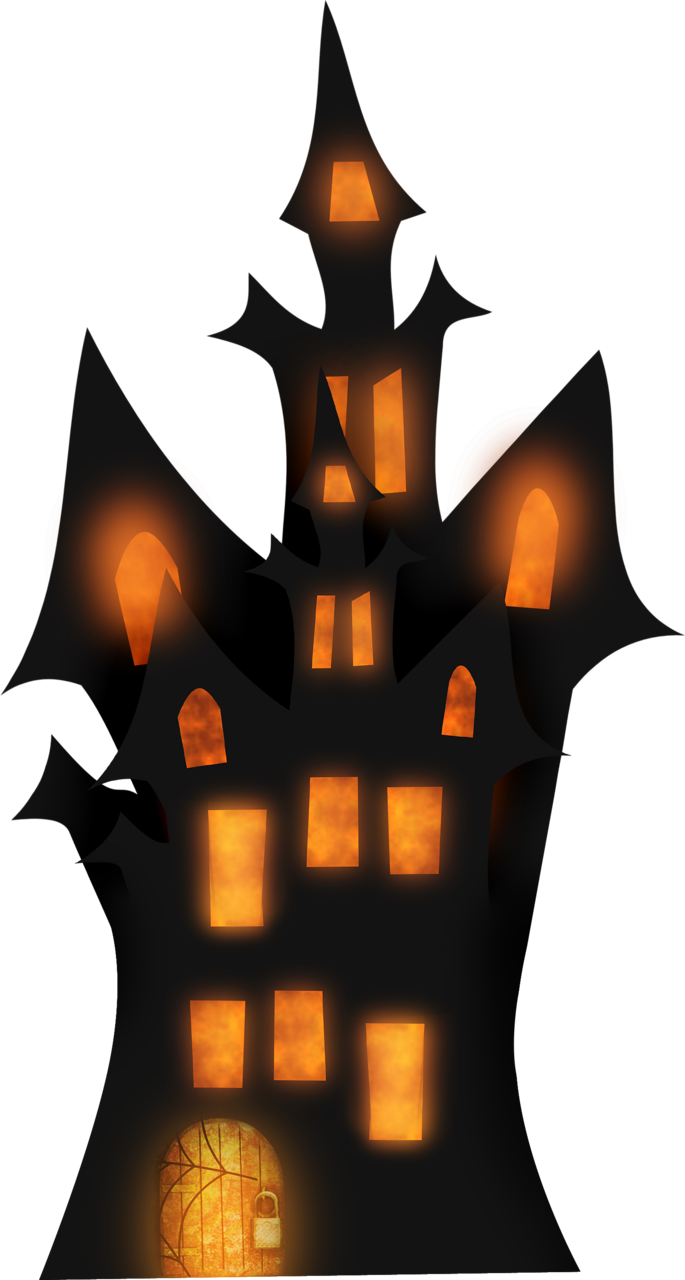 Spooky Haunted House Silhouette PNG