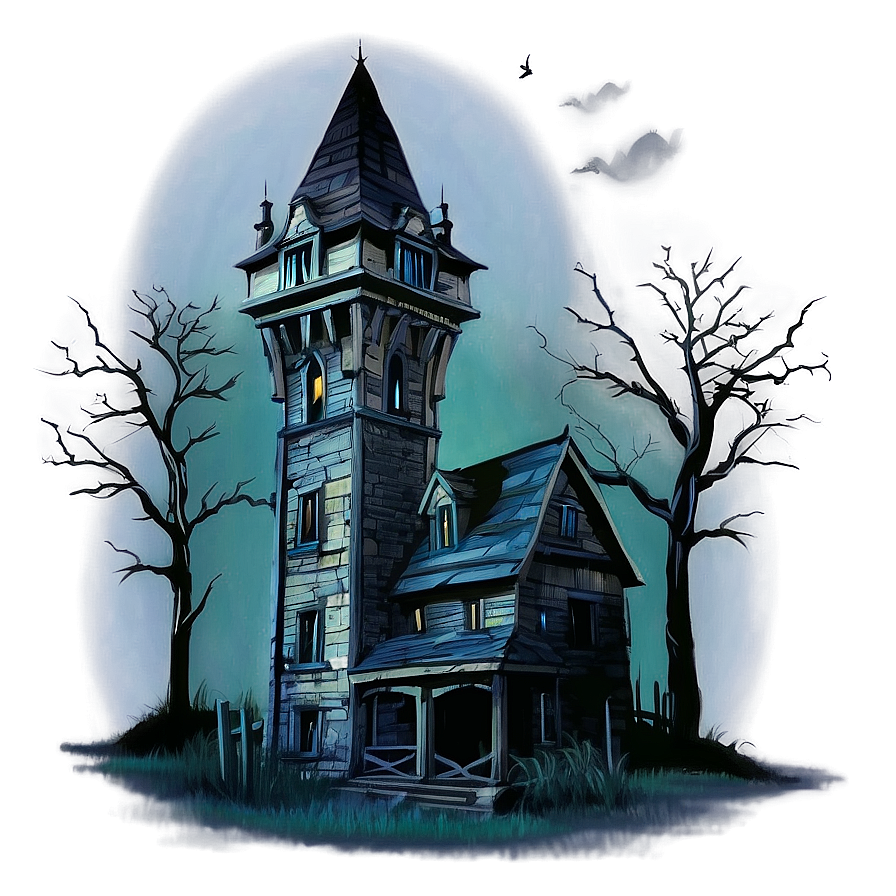 Download Spooky Haunted Tower Png Xff79 | Wallpapers.com