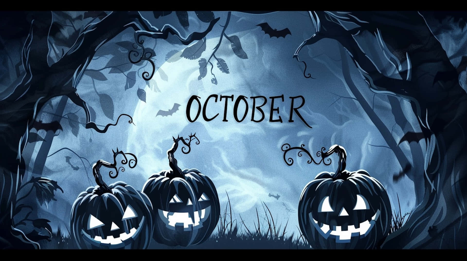 Spooky October Desktop Background Wallpaper