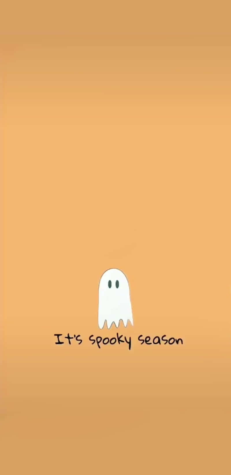 Spooky Season Ghost Illustration Wallpaper