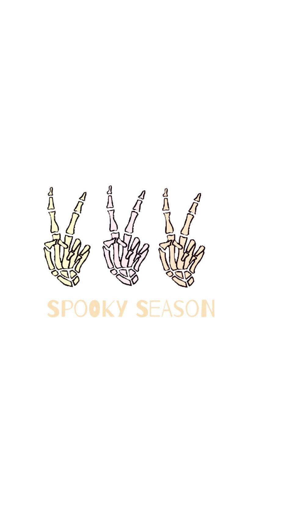 Spooky Season Skeleton Hands Wallpaper