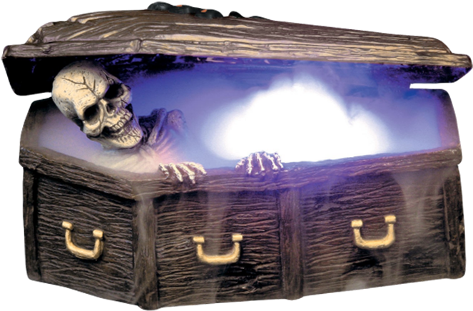 Spooky Skeleton Coffin PNG