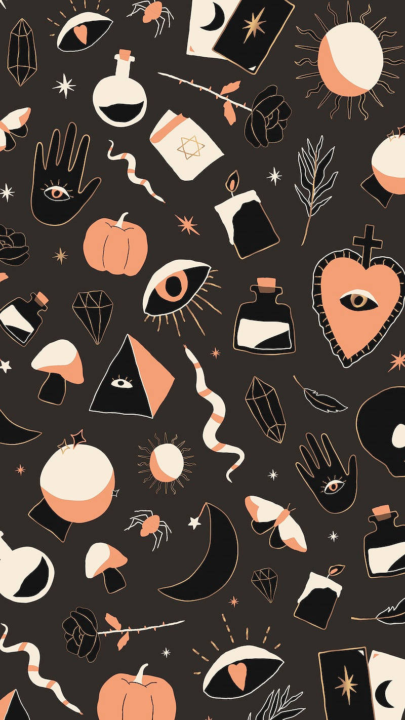 Spooky Søde Halloween Øjne Iphone Wallpaper