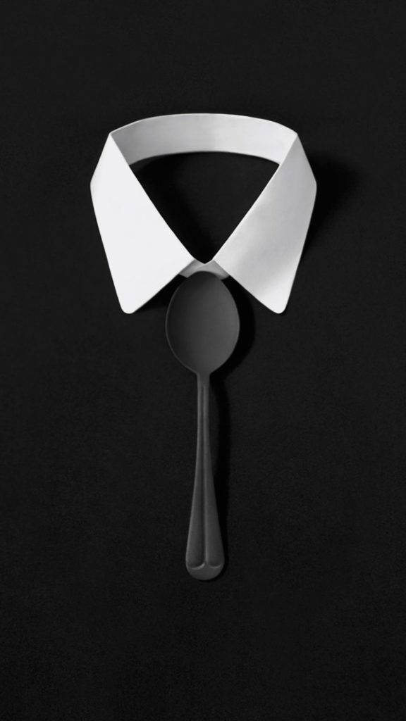 Spoon Tie Suit Telefono Semplice Sfondo