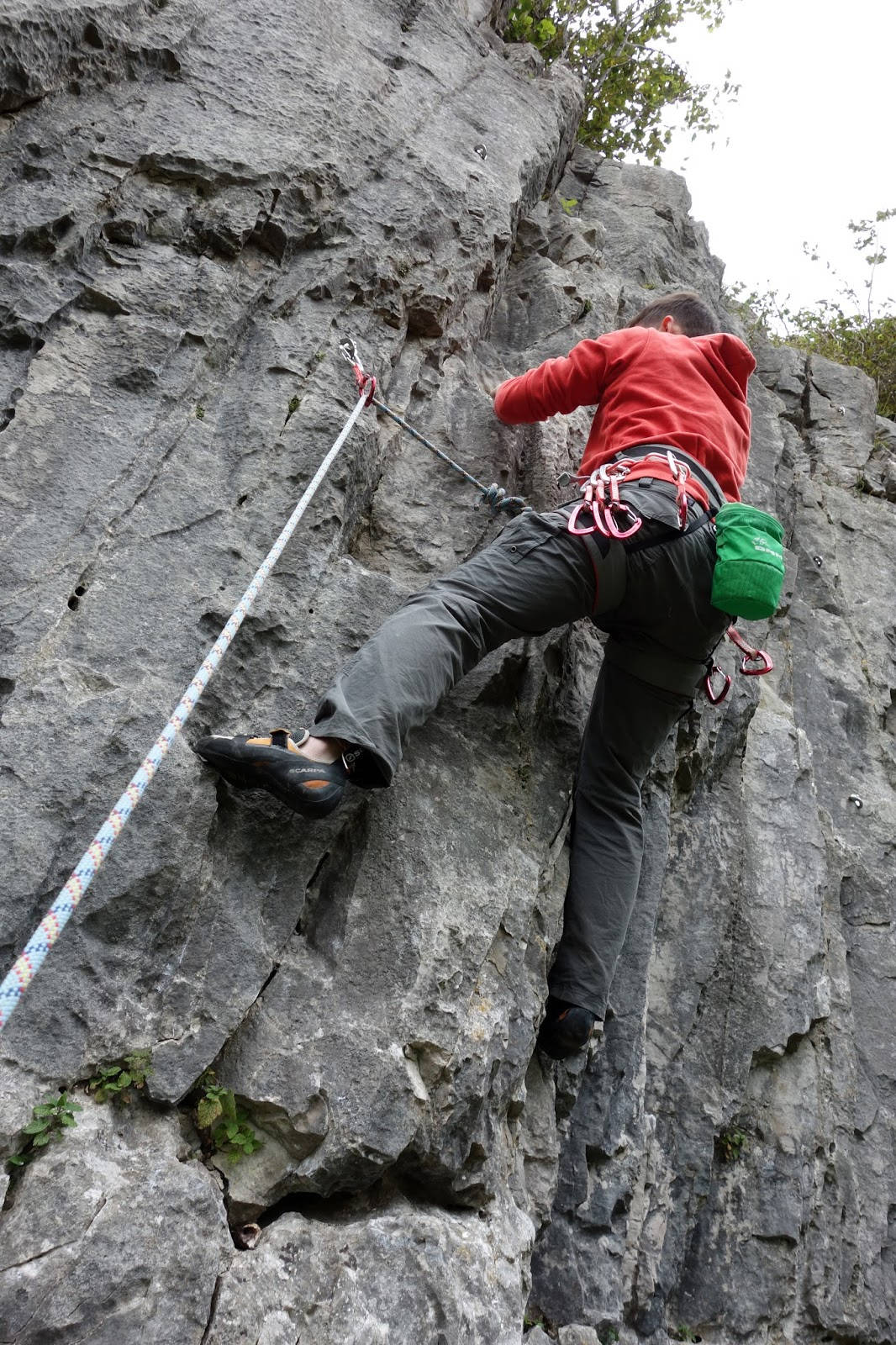Sport Climbing On Steep Mountain Wallpaper
