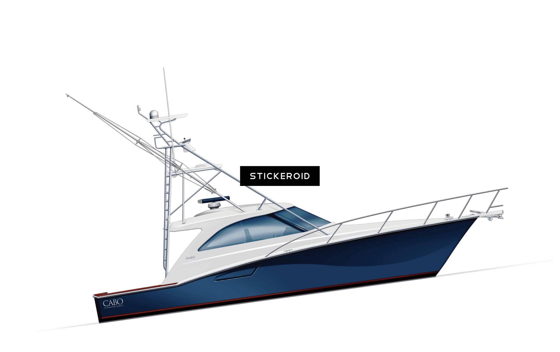 Download Sport Fishing Yacht Illustration | Wallpapers.com