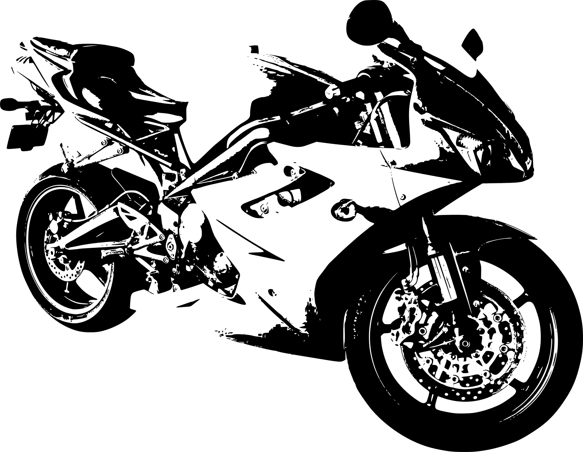 Sport Motorcycle Silhouette PNG