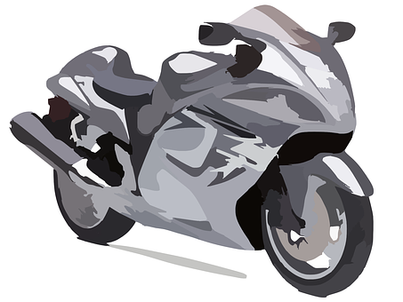 Sport Motorcycle Vector Illustration PNG