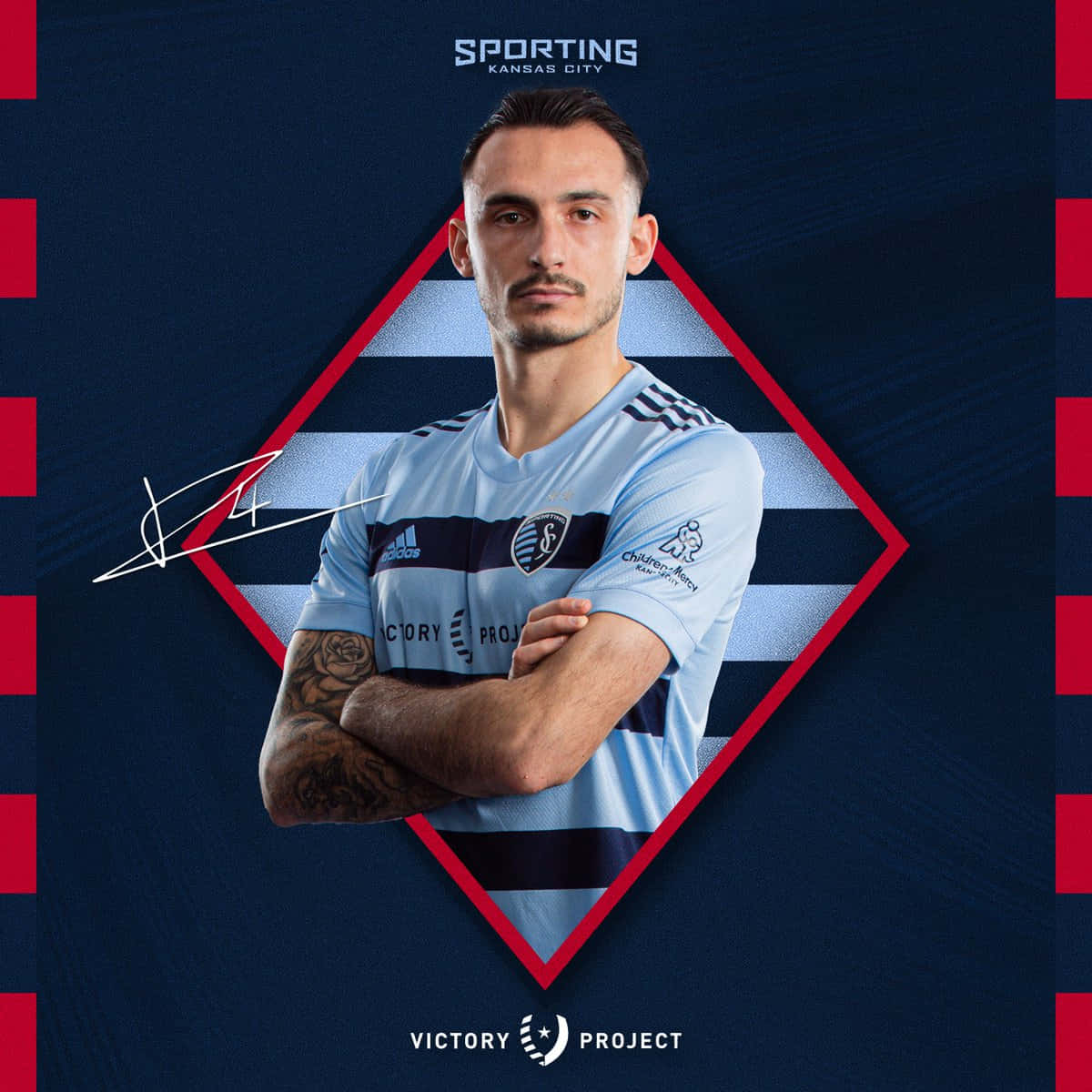 Star player of Sporting Kansas City in action Wallpaper