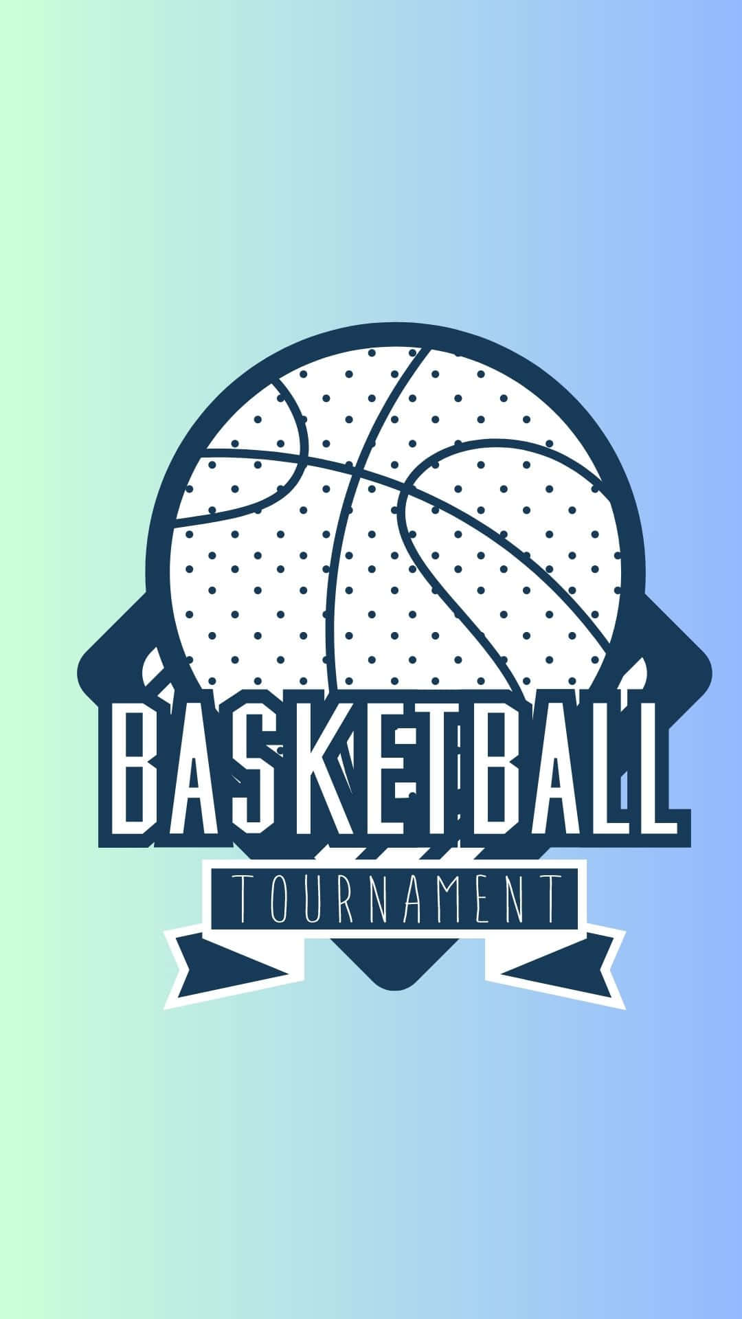Basketball Sports Turnering Logo Baggrund.