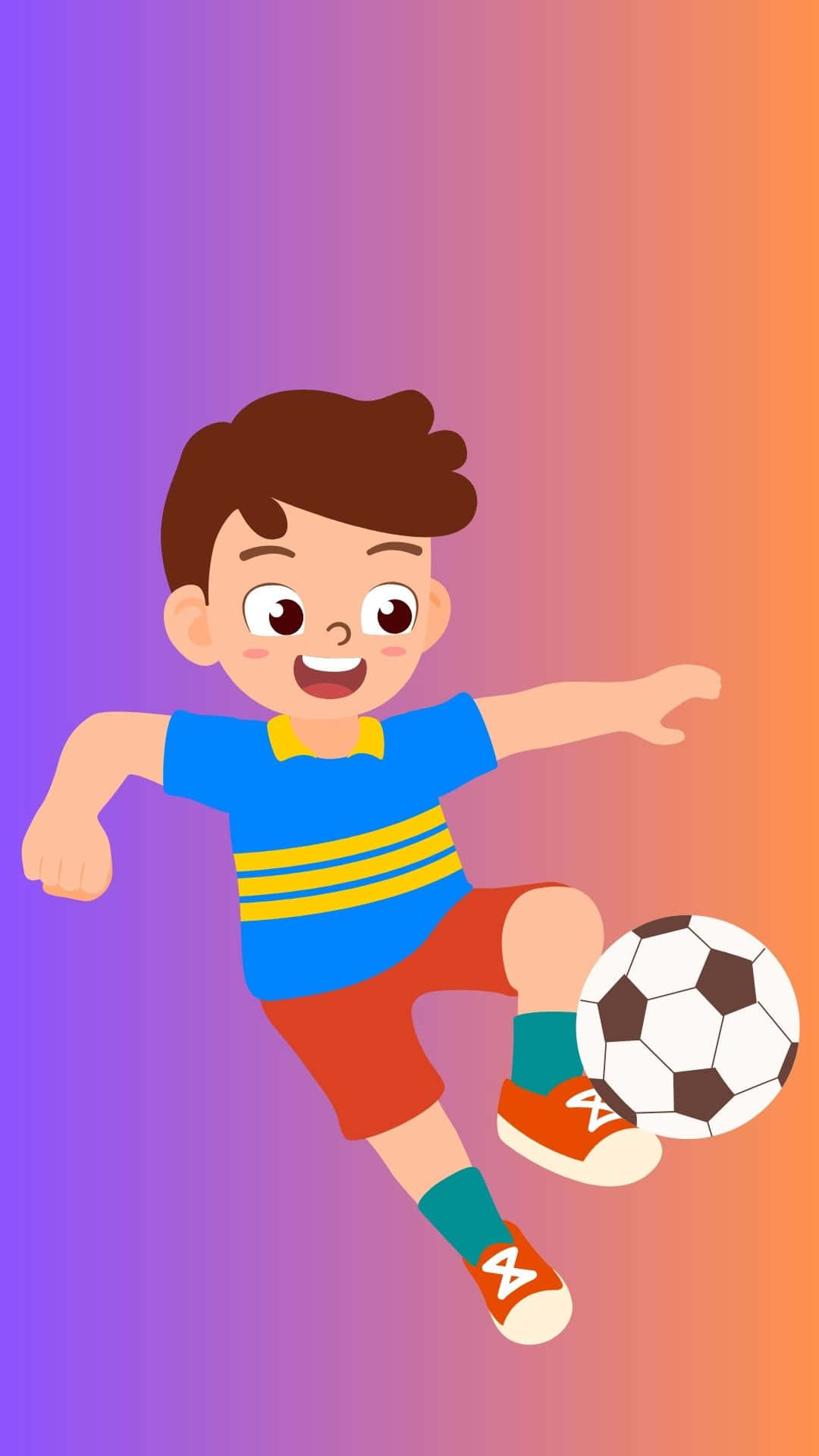 Kid Playing Soccer Sports Background