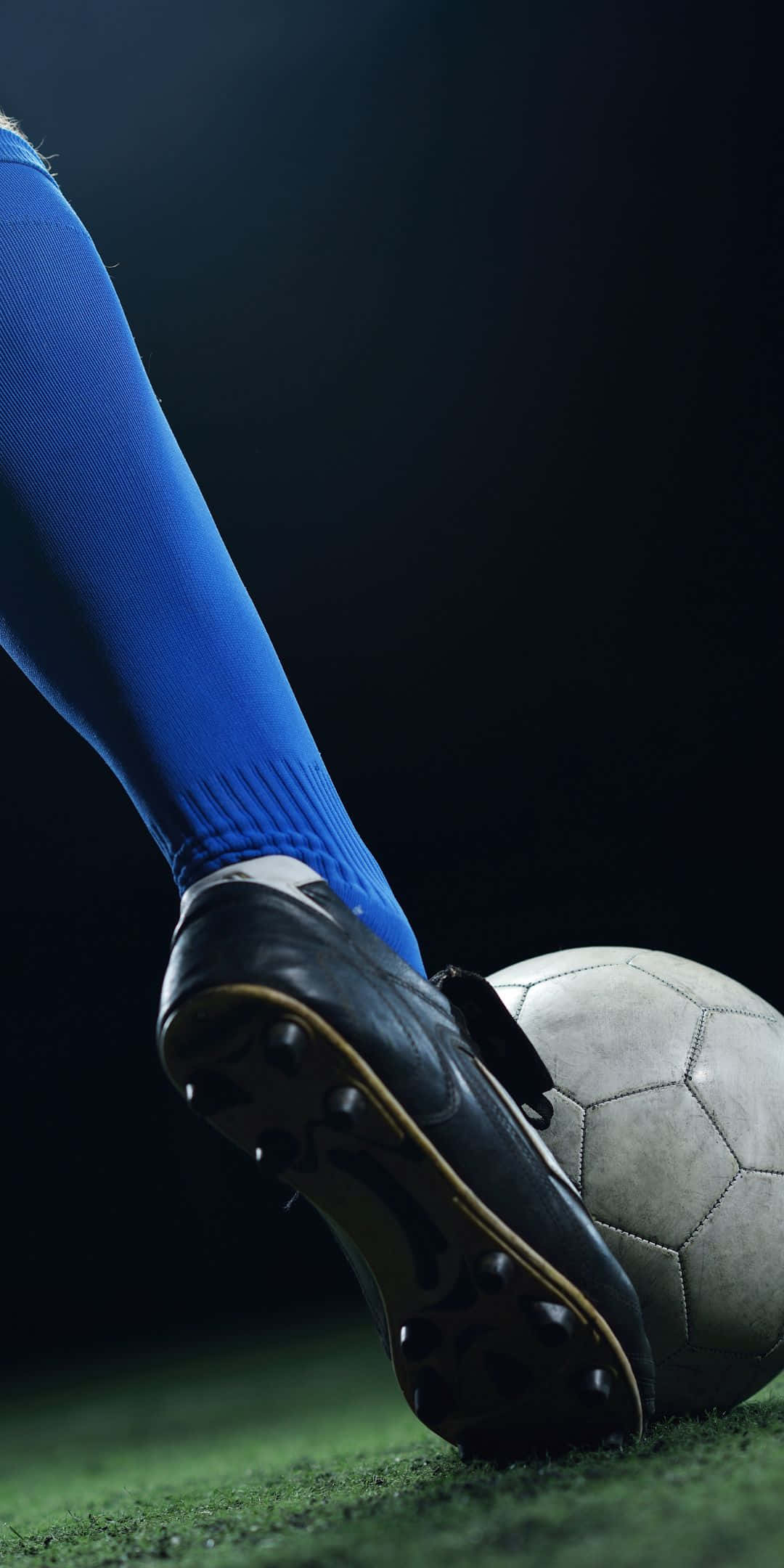 Foot Kicking The Ball Soccer Sports Background