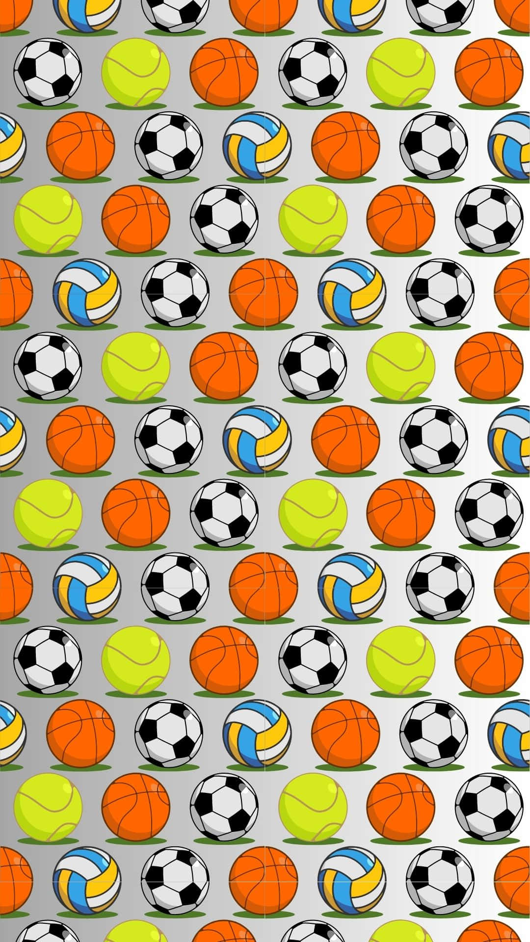 Sports Balls Seamless Pattern Design Background
