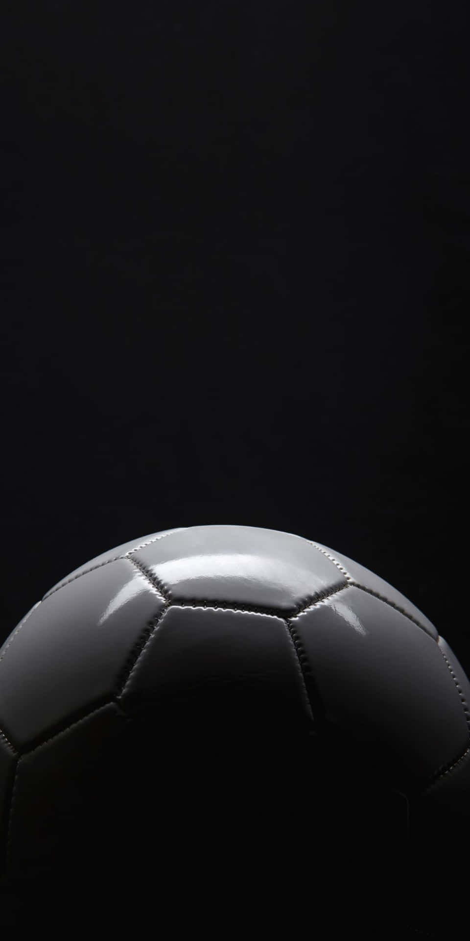 Glossy White Soccer Ball Sports Background