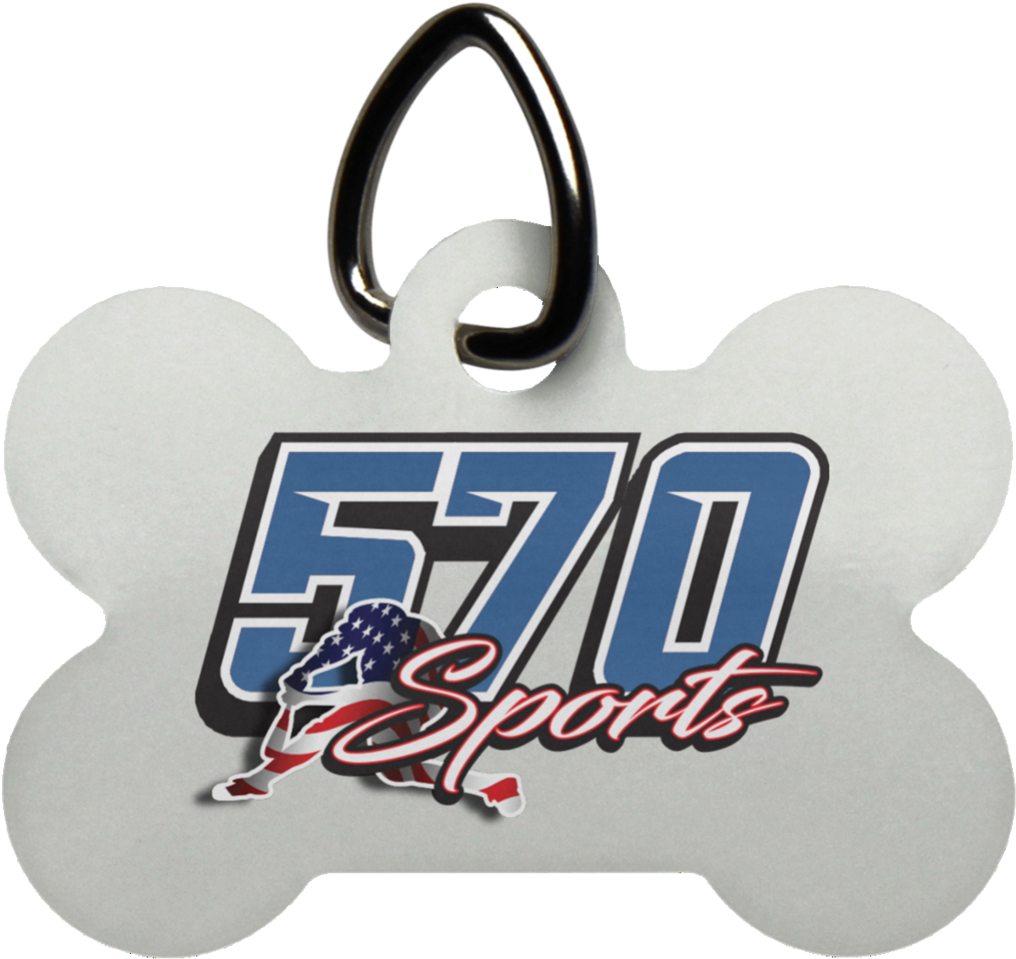 Sports Branded Dog Bone Keychain PNG