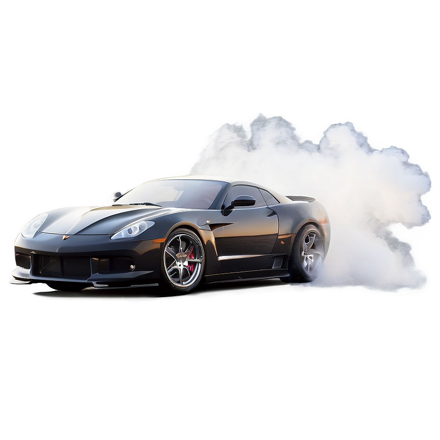 Sports Car Burnout Smoke Png 06132024 PNG