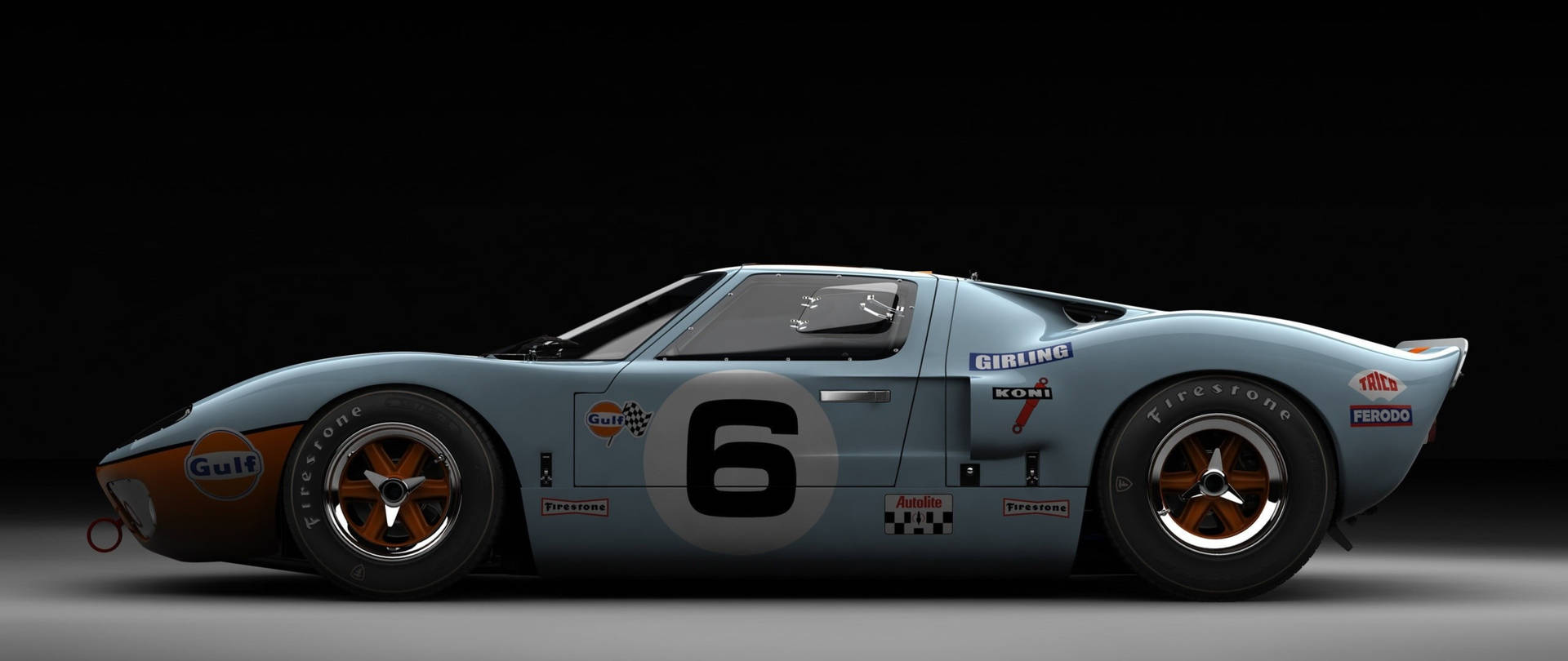 Sports Car Ford GT40 Side View Wallpaper