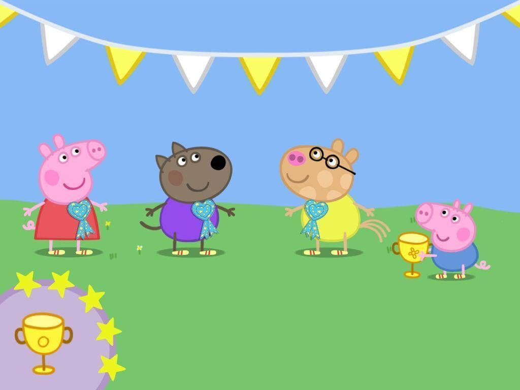 Sports Day Peppa Pig Tablet Wallpaper