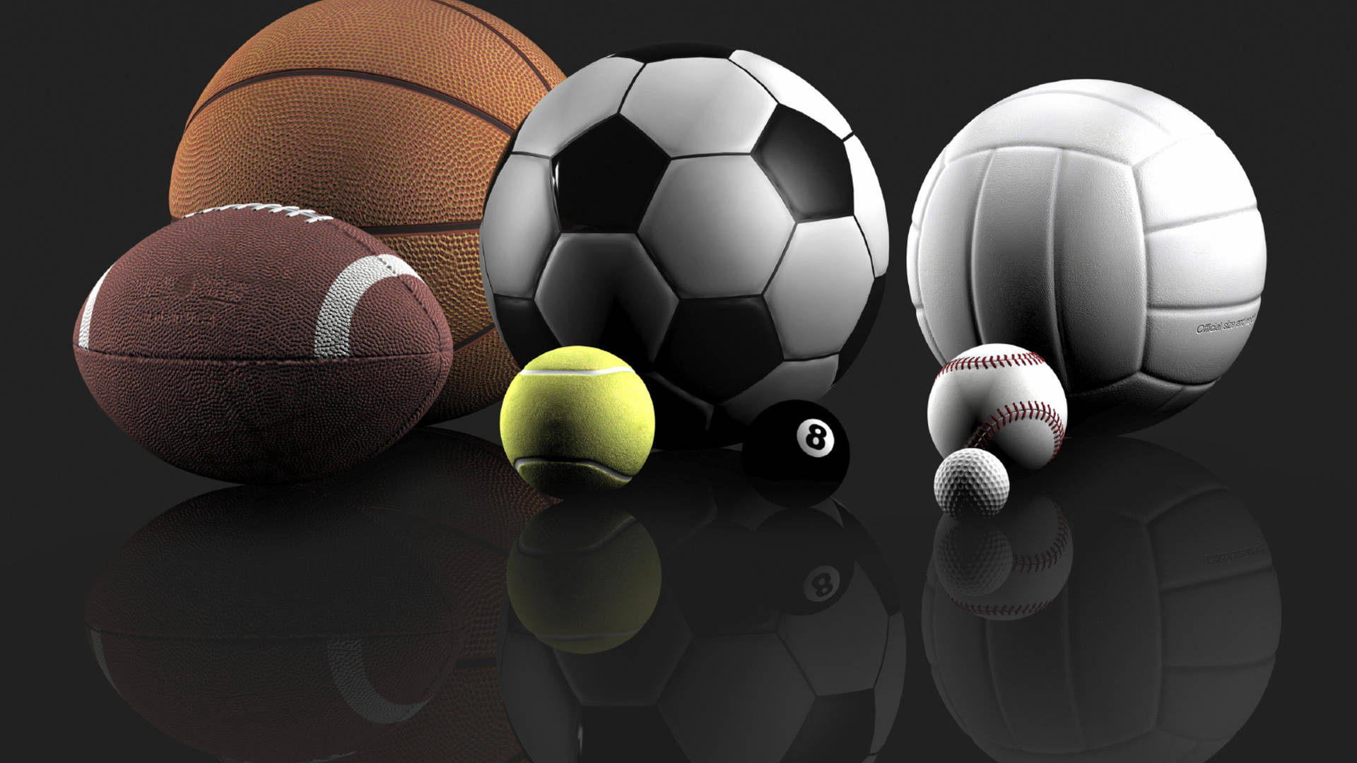 Sports Different Balls Photograph