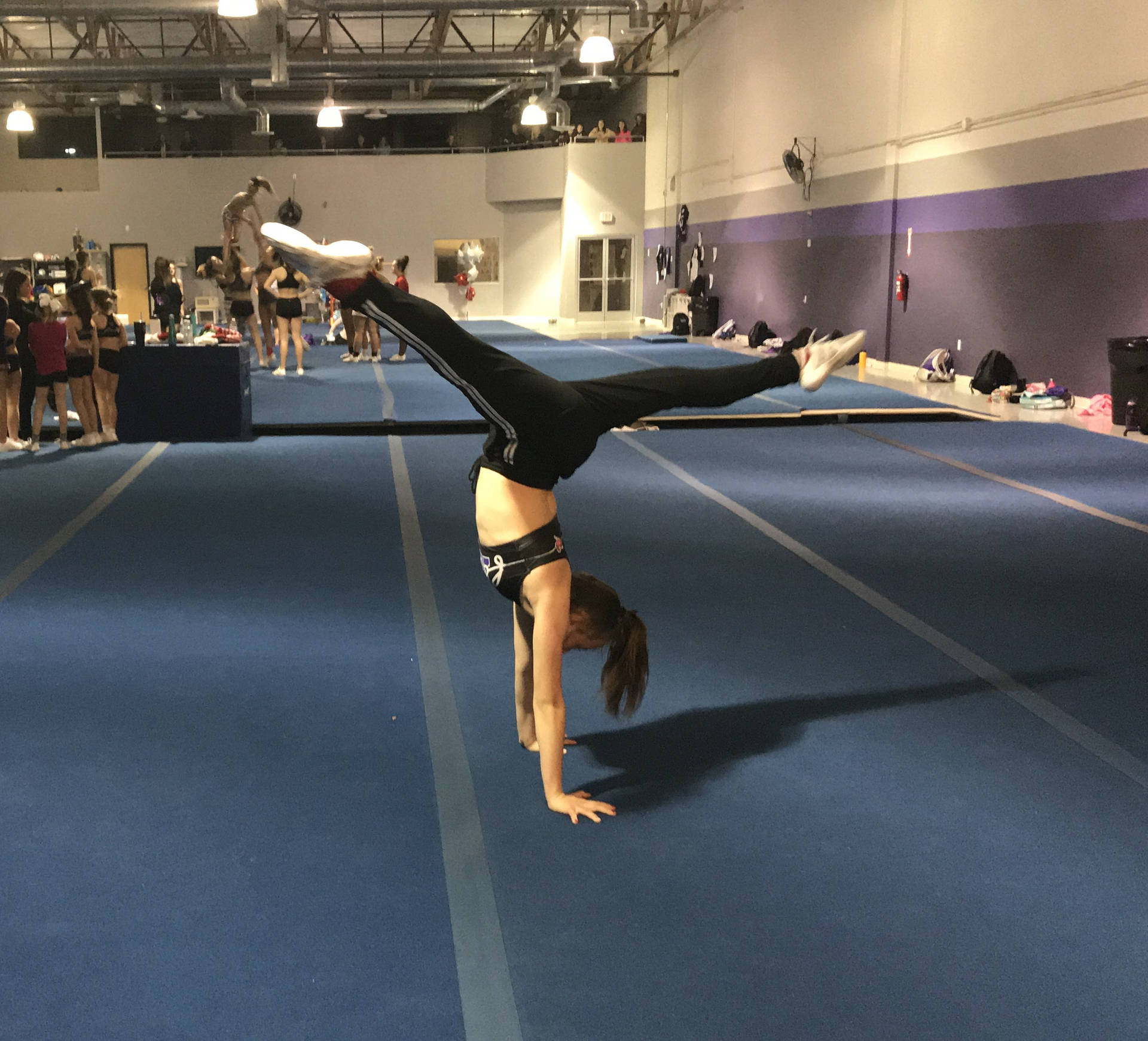 Sports Floor Gymnastics Tumbling Drill Background