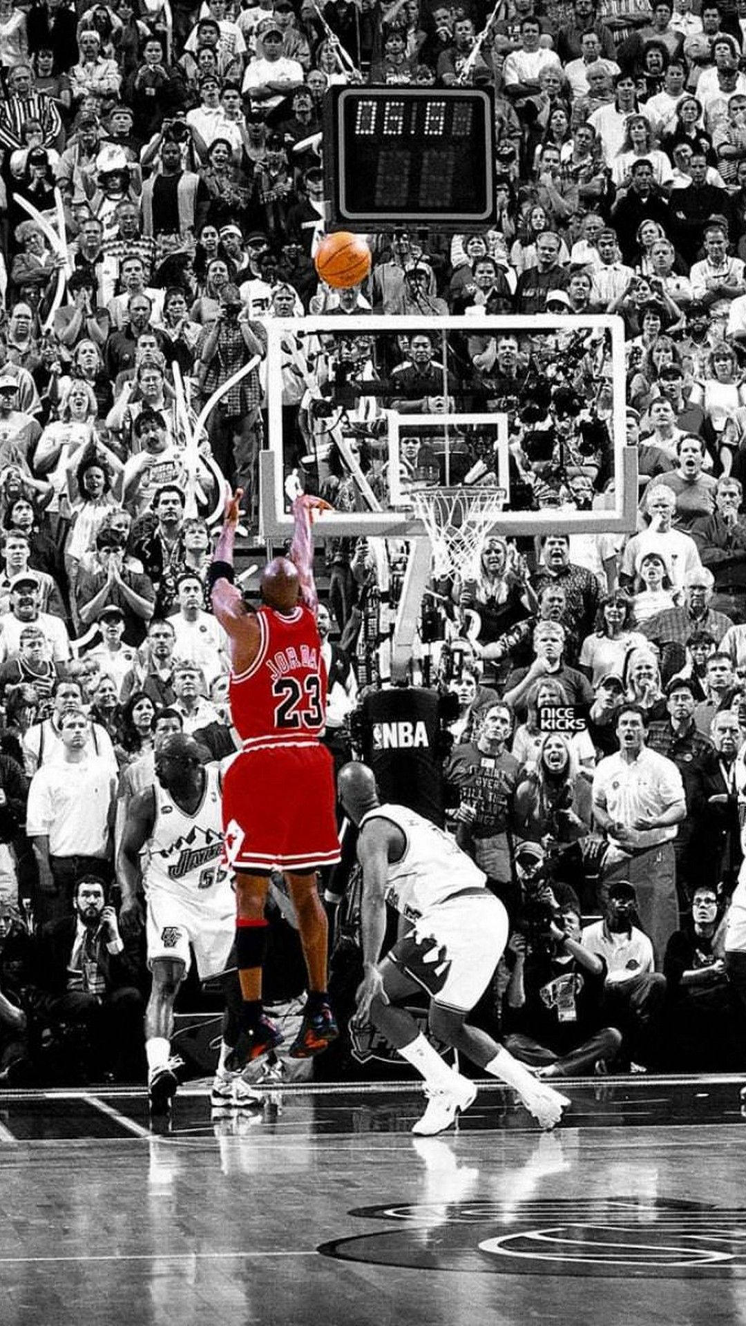 Cestinoda Basket Professionista Americano Michael Jordan Sport Finali Iphone. Sfondo