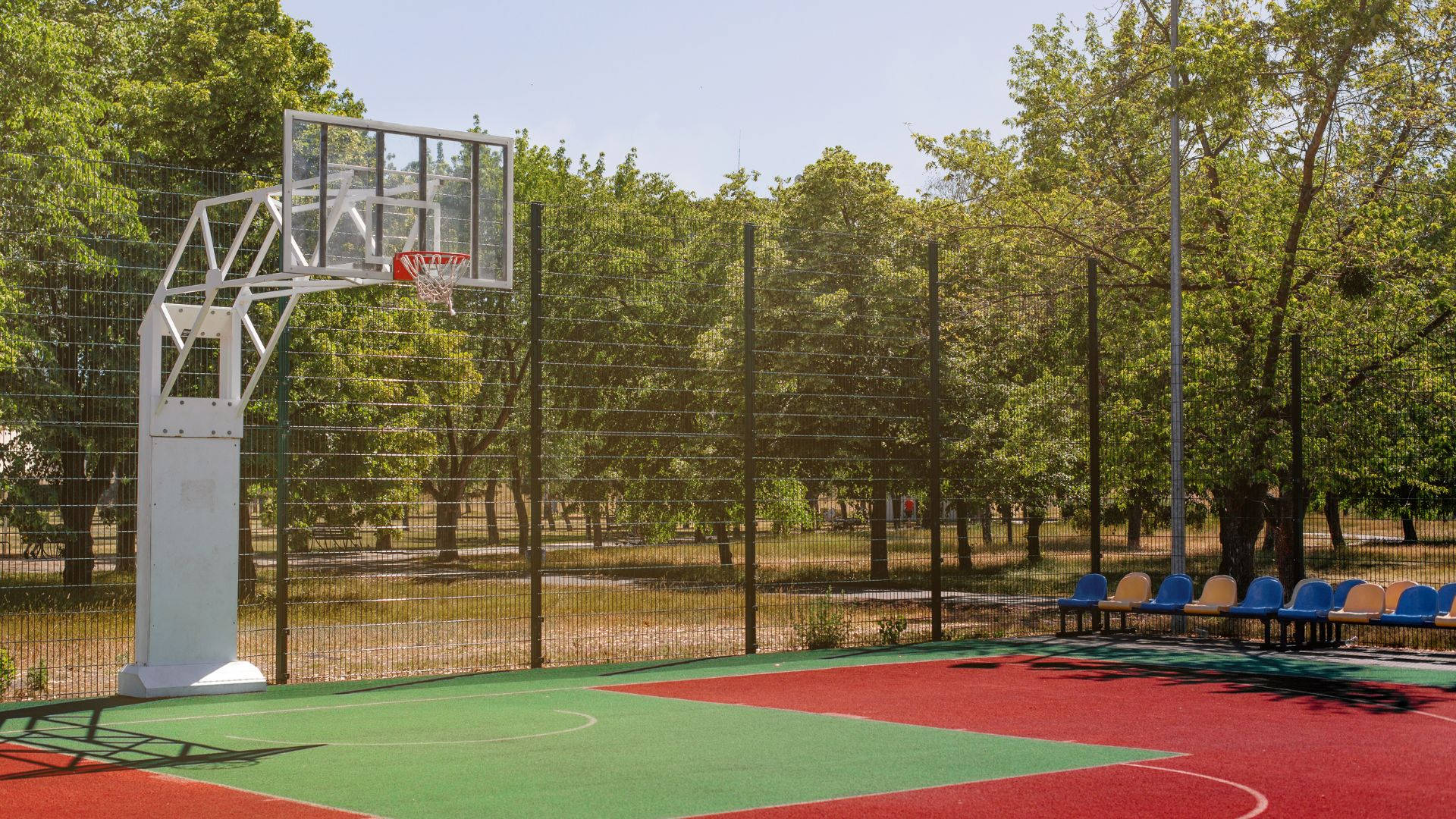 Sports Outdoor Basketball Court Wallpaper