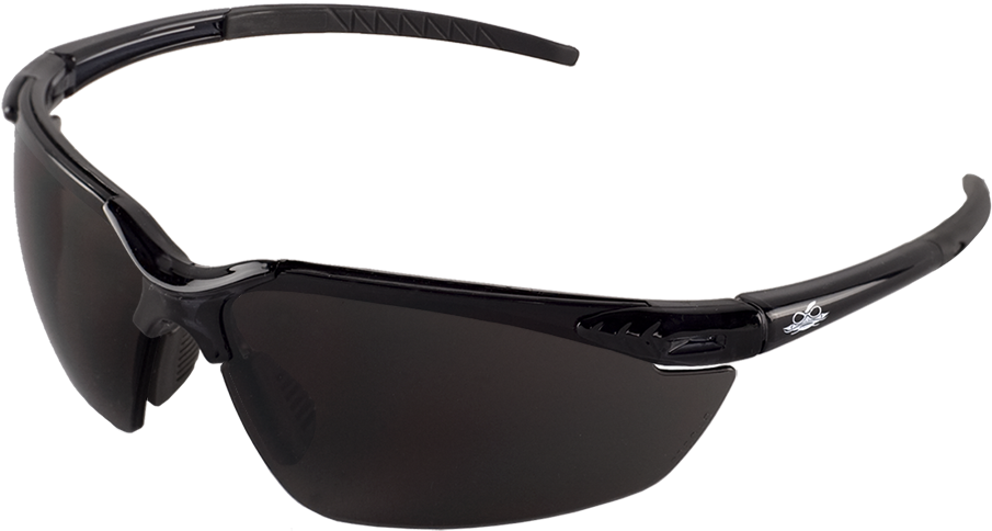 Sporty Black Wraparound Sunglasses PNG