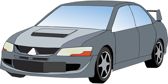 Sporty Sedan Vector Illustration PNG