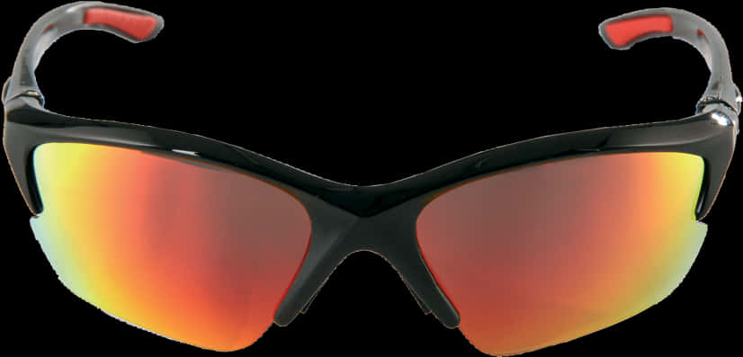 Sporty Sunglasseswith Reflective Lenses PNG